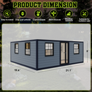 EROMMY Modern 20ft Foldable Mobile Home with Full Kitchen & Bathroom, Expandable Container House for Adults, Prefab Boxable House to Live In for Backyard or Off-Grid Living-Erommy